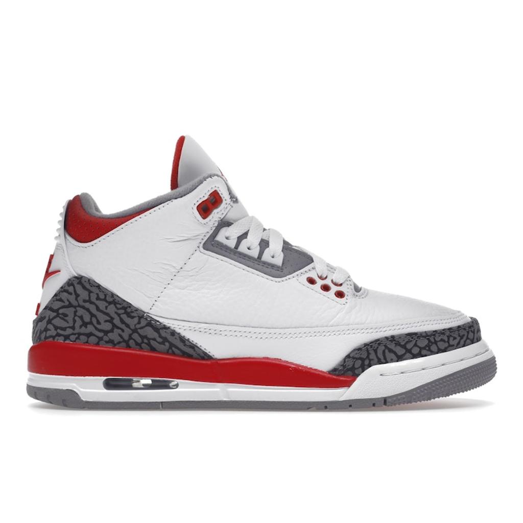 Air Jordan 3 Retro GS Fire Red 2022 Dětské tenisky Bílá Cementově šedá Černá DM0967-160