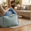 Waterproof Square Pouf Cover PU Leather Ottoman Cover Sofa Footstool Cover  Living Room