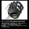 Rawlings Baseball Adult Genuine HOH RISING STAR COMB GH5HRN6X0 Size Throw On the Left Glove, Hardball, Size, Leather, [Infield], 11.2, Black/camel.