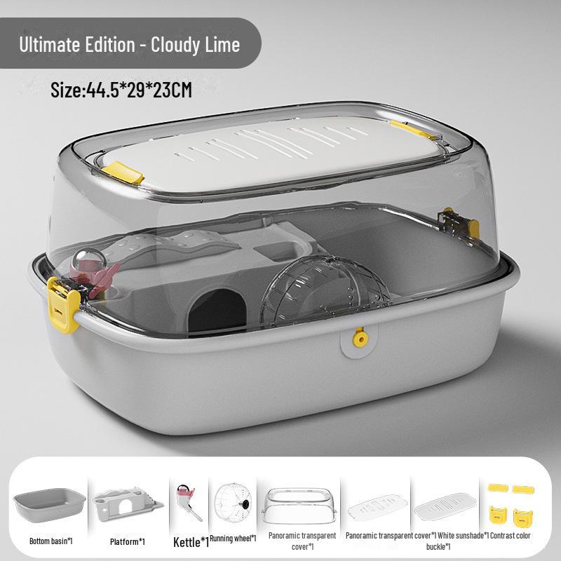 Acrylic Skylight Hamster Cage Castle - Indoor Full Set