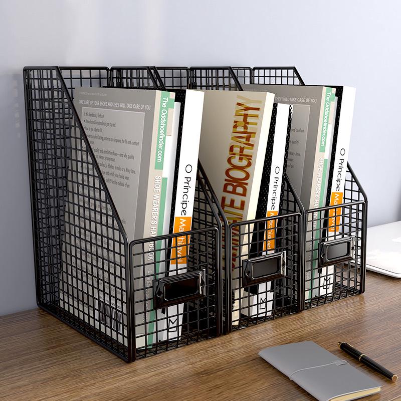 Sturdy Metal Desktop File Organizer and Bookshelf