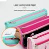 Flamingo Double Zipper Pencil Case - Large Capacity Stationery Box with Cute Pattern