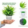 1PC Artificial Plant with Plastic Pot for Home Office Desk Living Room Bedroom Decor Fake Greenery No Maintenance Required