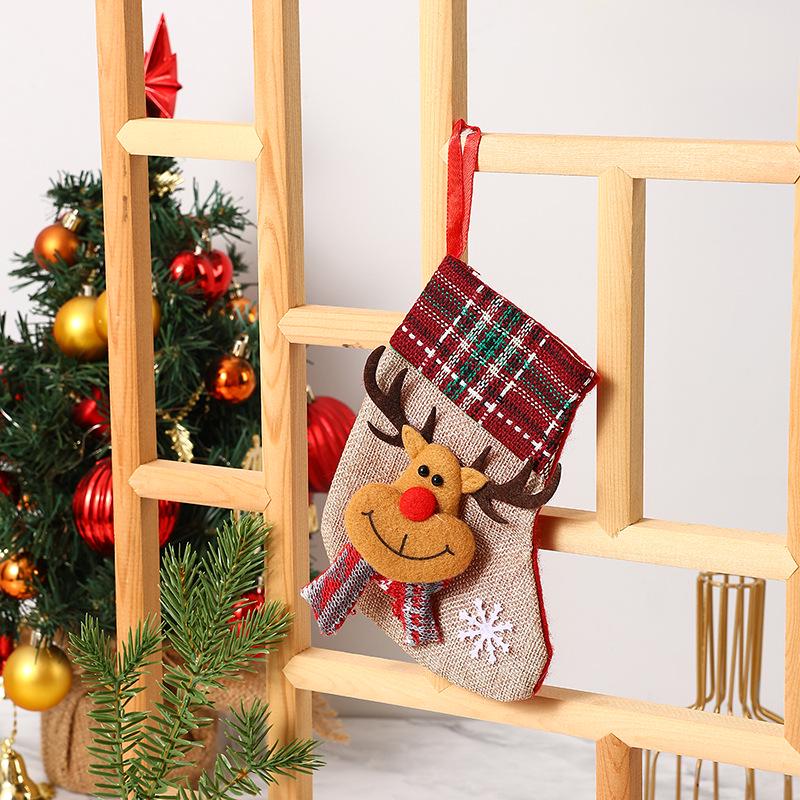 Santa Claus Christmas Stockings and Gift Bags - Tree Ornaments & Small Socks