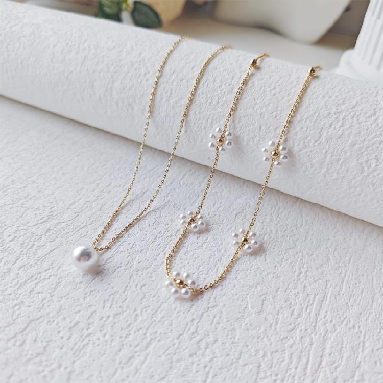 Blüteninspirierter Anhänger Halskette Flexible 45cm Kette Kupfermaterial Bequemer Alltags Schmuck