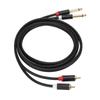 1 4in Dual RCA to Dual TS Cable 4.9ft 6.35mm 2 RCA Port to 2 TS Port Cable Stereo Interconnect Cord