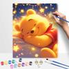 Disney Animation Digital Oil Painting Winnie the Pooh Diy Handpainted Coloring Painting Home Decoration Night Stars Warm Cozy Gift