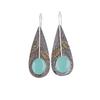Aqua Chalcedony Gemstone 925 Sterling Silver Jewelry Handcrafted Earrings 2.00" EE-72-15