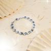 Brilliant Light Blue Cubic Zirconia Bracelets Silver Color Fashion CZ Tennis Bracelet for Women Engagement Party Jewelry Gifts