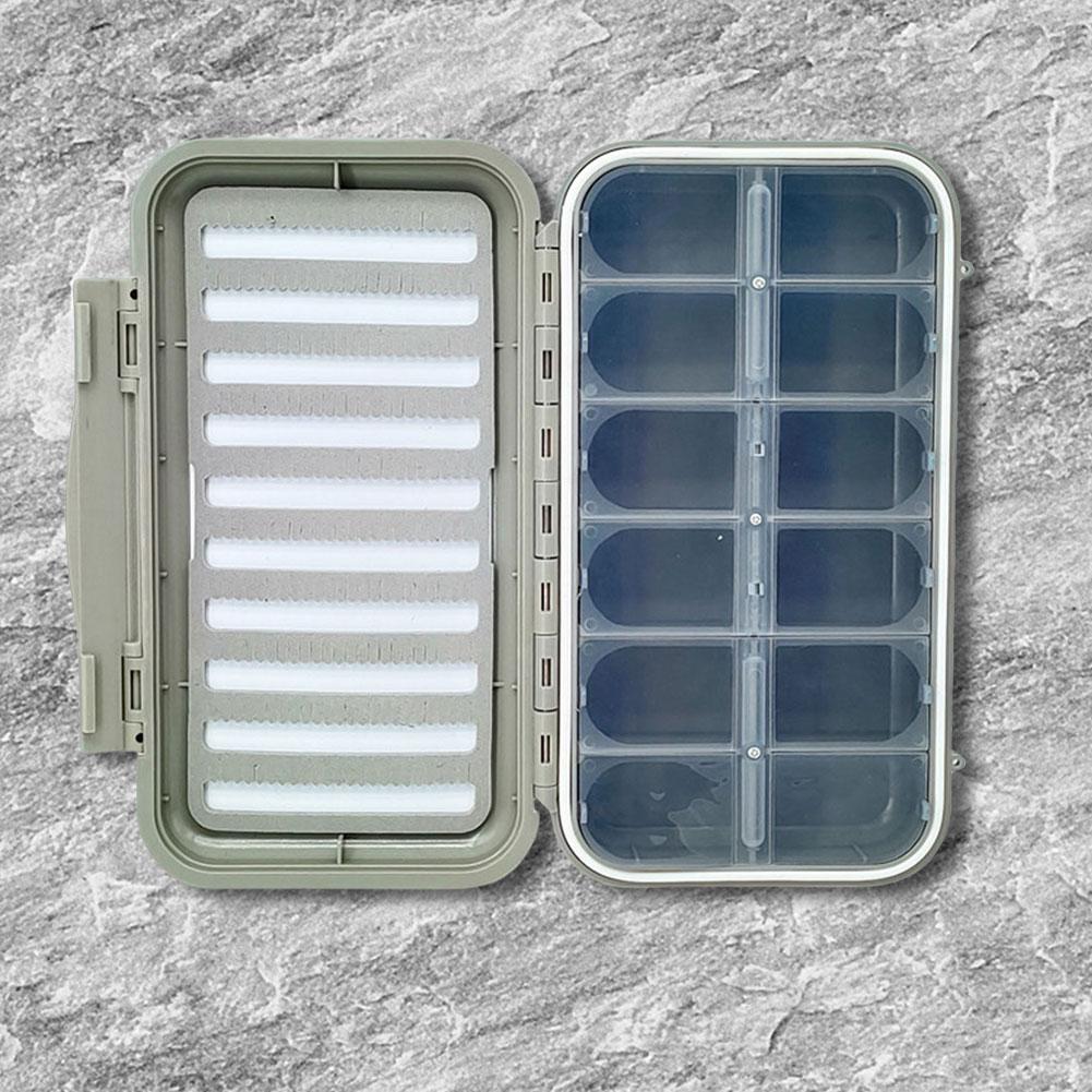 Water-Proof Fly Fishing Box Fly Lures Tackle Box Two-Sided Fly Fishing Box Lure Organizer Box for Vest Casting Fly Fishing