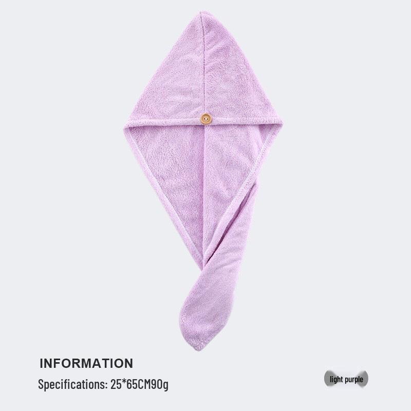 Tuqiang Coral Fleece Superfine Bath Cap - Water-Absorbent Thickened Headscarf for Adults
