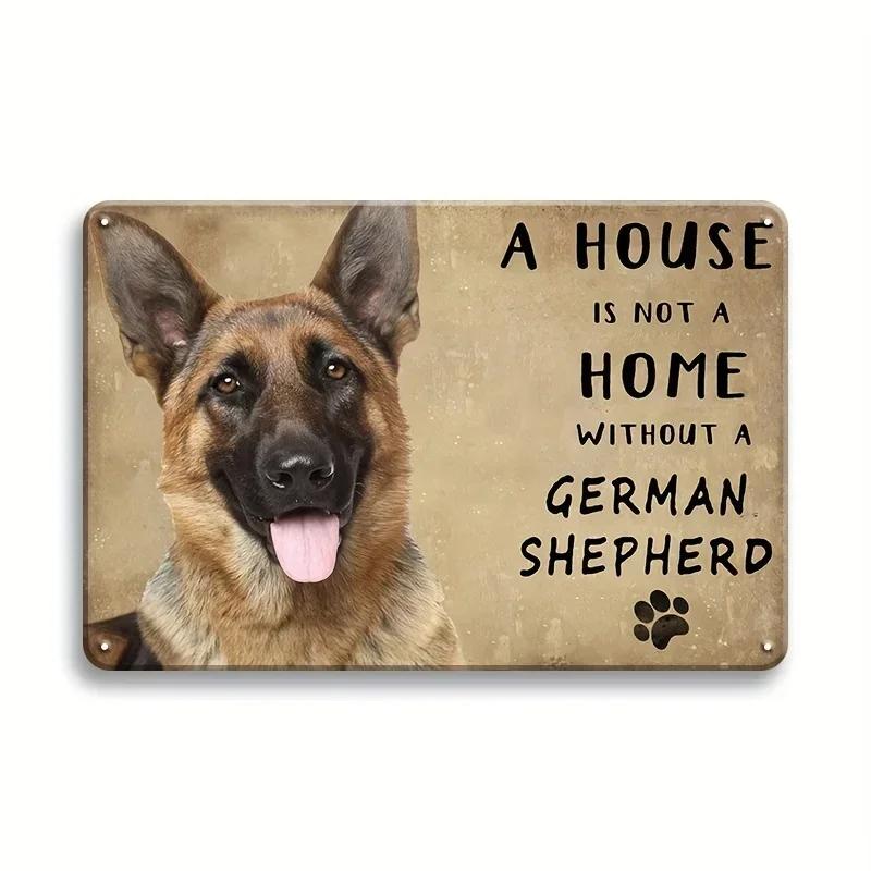 

Винтажные металлические жестяные знаки с изображением собак 20x30 Дом не дом без золотистого ретривера, немецкой овчарки, французского бульдога, пуделя, декор 20x30cm