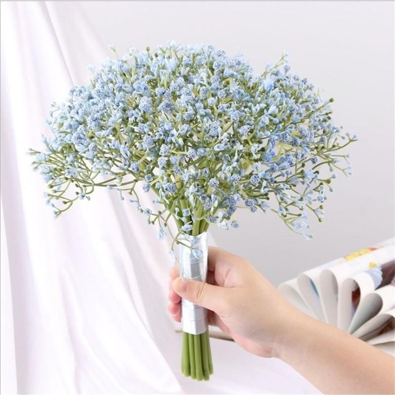 6/16Pcs Artificial Baby Breath Flowers Real Touch Silk Gypsophila Bouquets for Home Decor Wedding Decoration Craft Flower Wreath