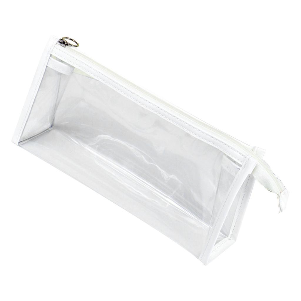 Husa transparenta pentru creion de mare capacitate, impermeabila, portabila, minimalista, transparenta, din PVC