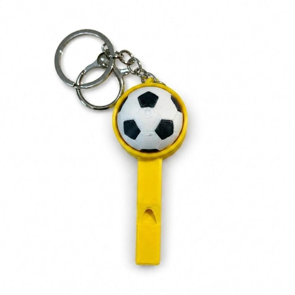 Football 3D Printed Clicker Ball Keychain Simulated Push Button Fidget Key Ring Classroom жёлтый