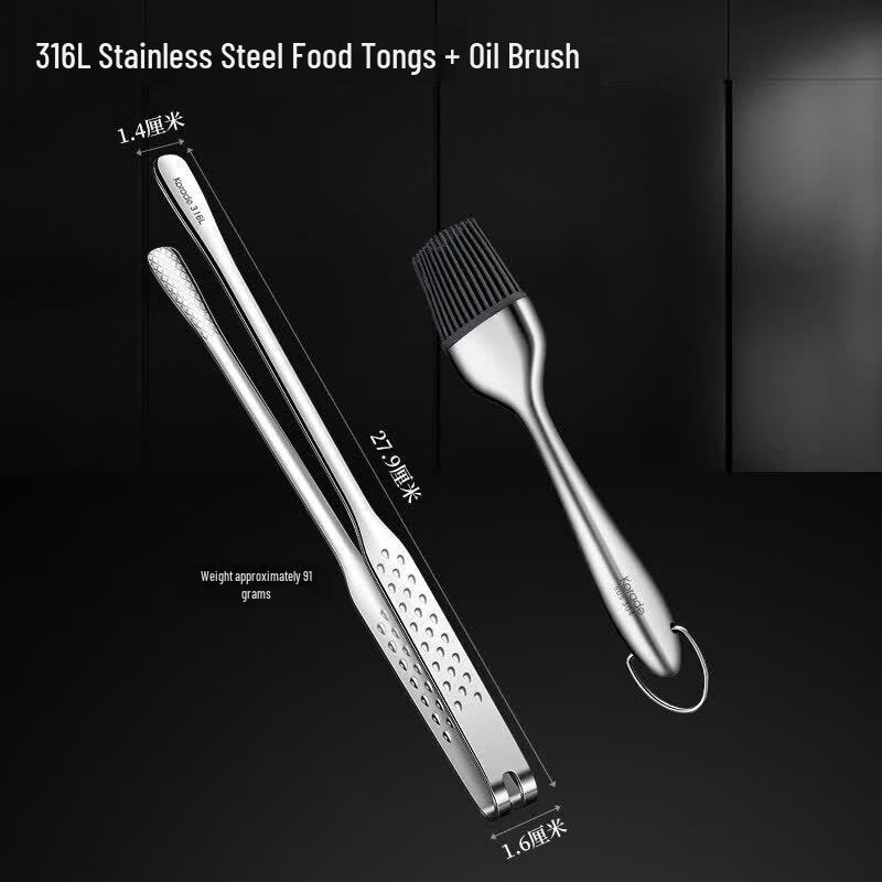316 Stainless Steel Anti-scald BBQ Tongs