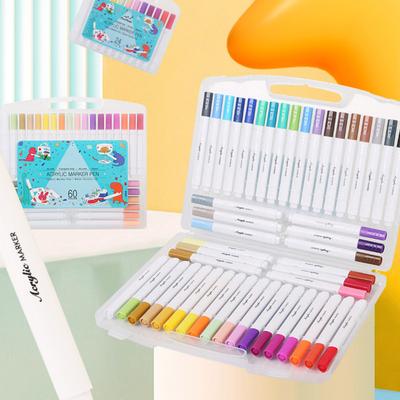 Sada akrylových fixů Barevné fixy s barevně kódovanými víčky Netoxické Umělecké Studentské Fixy na Kreslení Psaní Škola