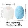 10cm Flower Easter Egg Candle Mould Eggshell Shaped Silicone Candle Making Molds Resin Soap Casting Gifts Home Decor Butterfly