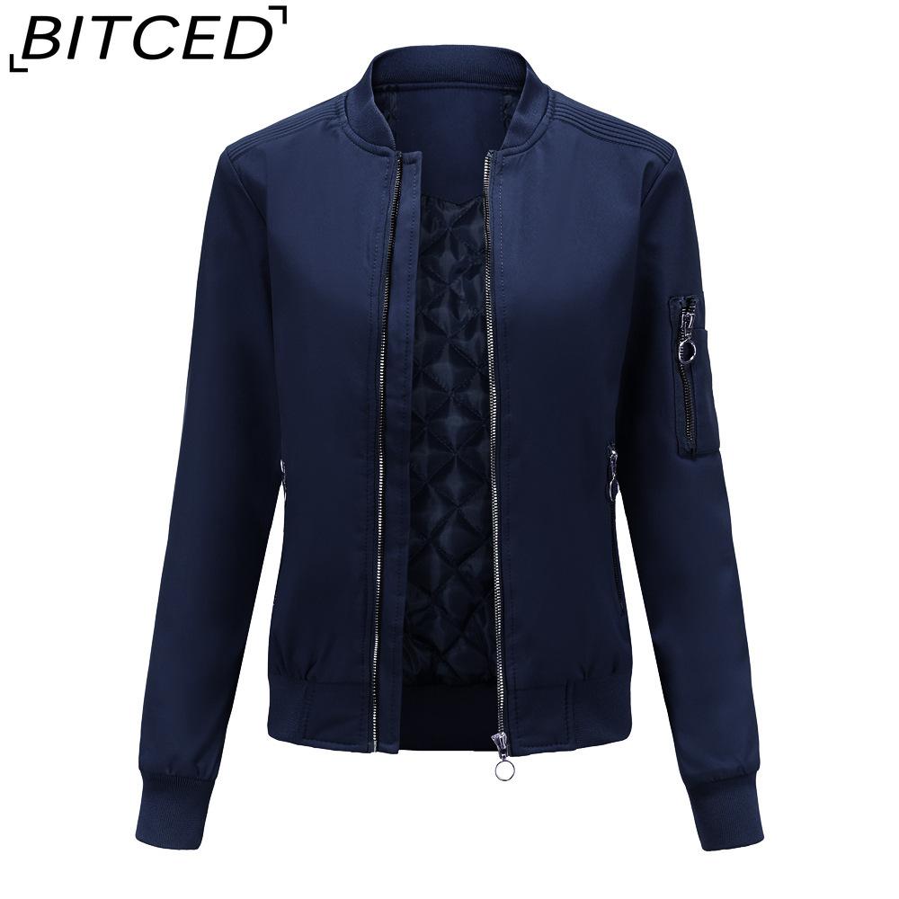 

BITCED Fashionable Women s Jacket - Lightweight Cotton Casual Autumn/Winter Coat XXXL Темно-синій