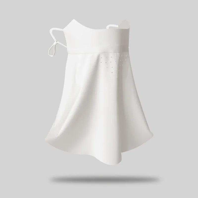 Damen Outdoor-Sportarten spurloser Sonnenschutz Gesichtsmaske Imitation Eisseide UV-Schutz Sommer atmungsaktiv dünn