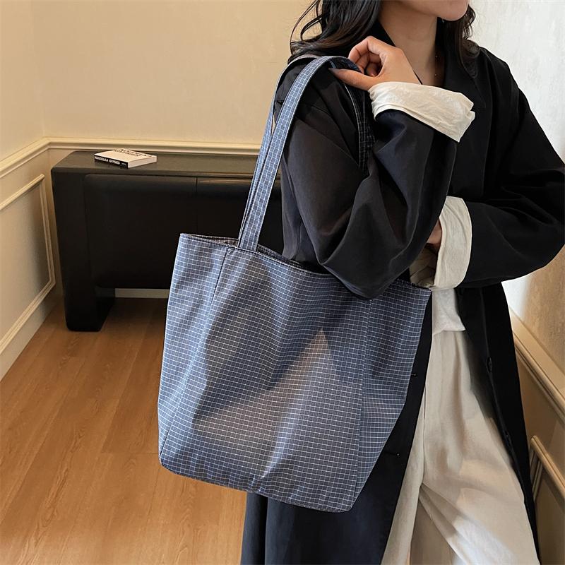 Plaid Shoulder Bag Women's Large Capacity Tote Bag