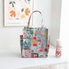 Cartoon Bento Box Bag With Side Pocket Oxford Fabric Multiuse For Kids And Teens