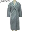 BITCED Damen Mehrfarbig Mehrgrößen Woll-Twill Trenchcoat