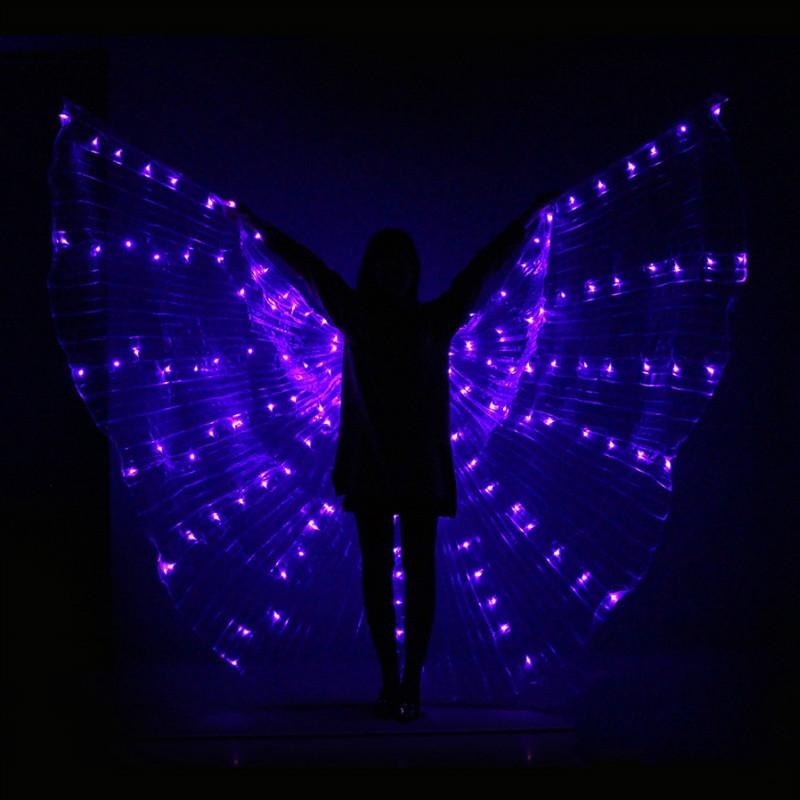 Ruoru Kind Danser LED Performance Fluorescerende Vlinder Vleugels kinderen led Buikdans Isis Vleugels Buikdans Carnaval LED Kostuums