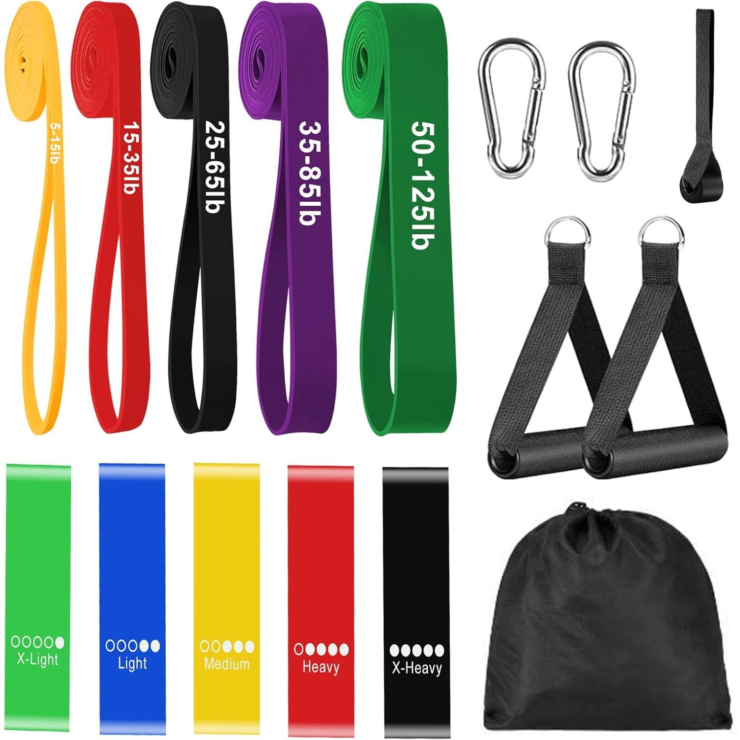 Resistance Bands, Pull Up Assist Bands - Workout Bands, Eexercise Bands, Long Resistance Bands Set for Working Out, Fitness, Training, Physical A