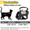 Tactical Cat Chest Harness Vest-style Traction Rope Adjustable Cat Harness Go Out Pet Dogs Prevent Breaking Training Cat Harness