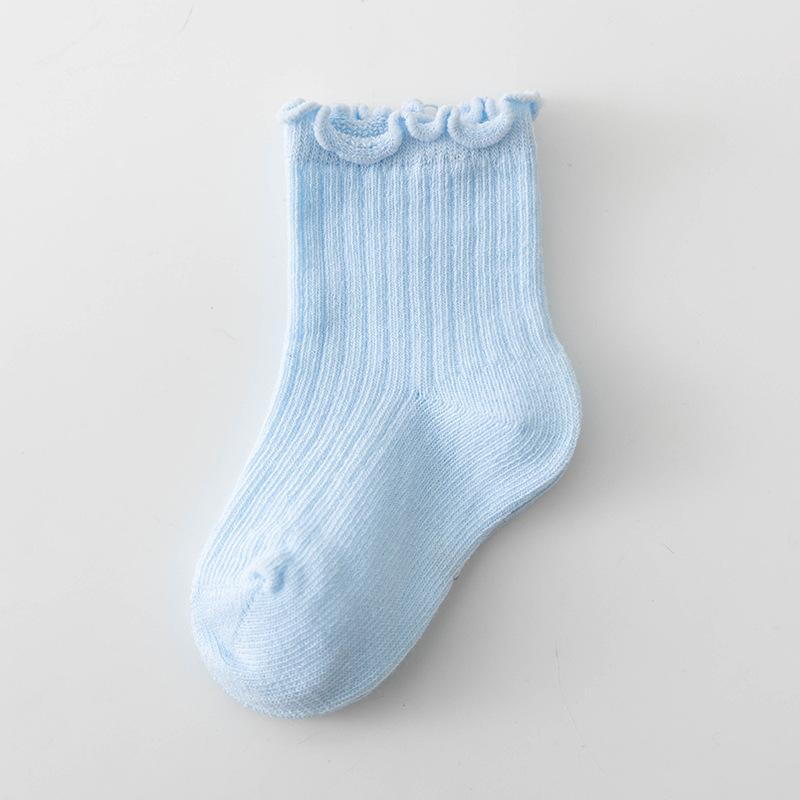 Kid Baby Girls Solid Short Socks Stringy Selvedge Soft 100% Cotton Exquisite High Quality Children Girls Socks Little Girl Socks