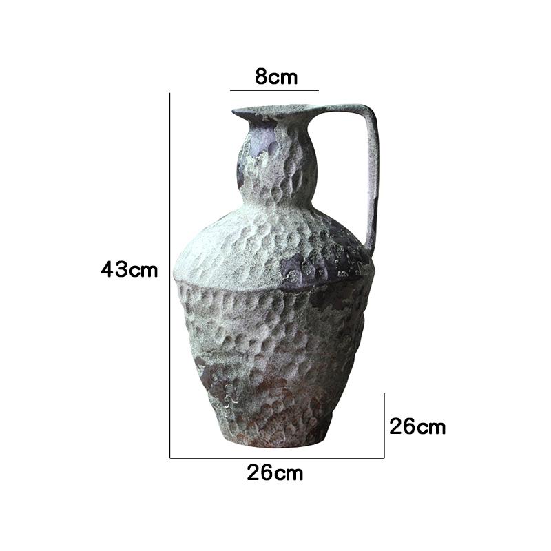 Retro Wabi-Sabi Zen Pottery Vase for Home and Hotel Decor
