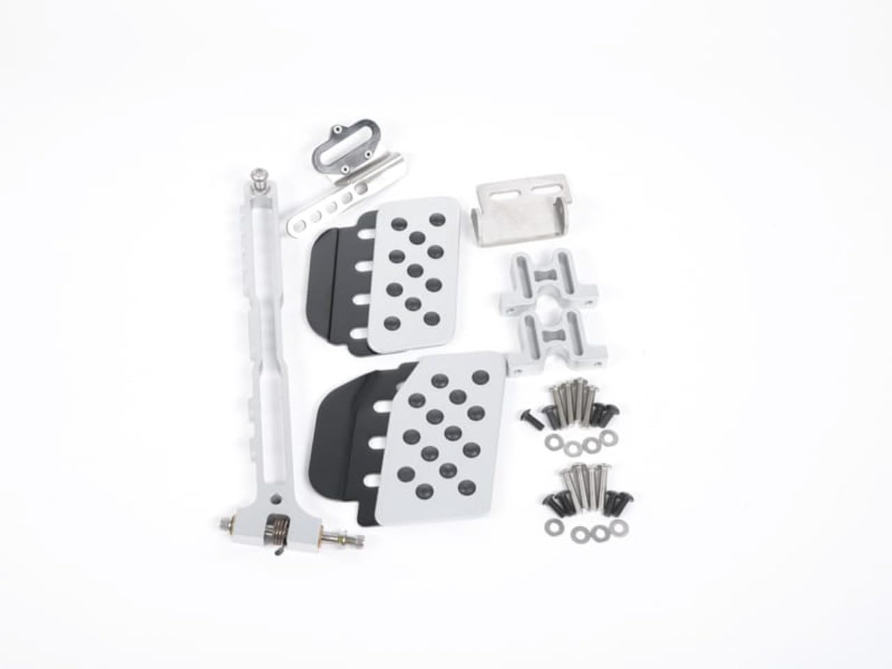 

Rennline Aluminum Car Pedal with Mounting Automotive Accessories Set, Silver, Hardware, (A122SLVSLV)