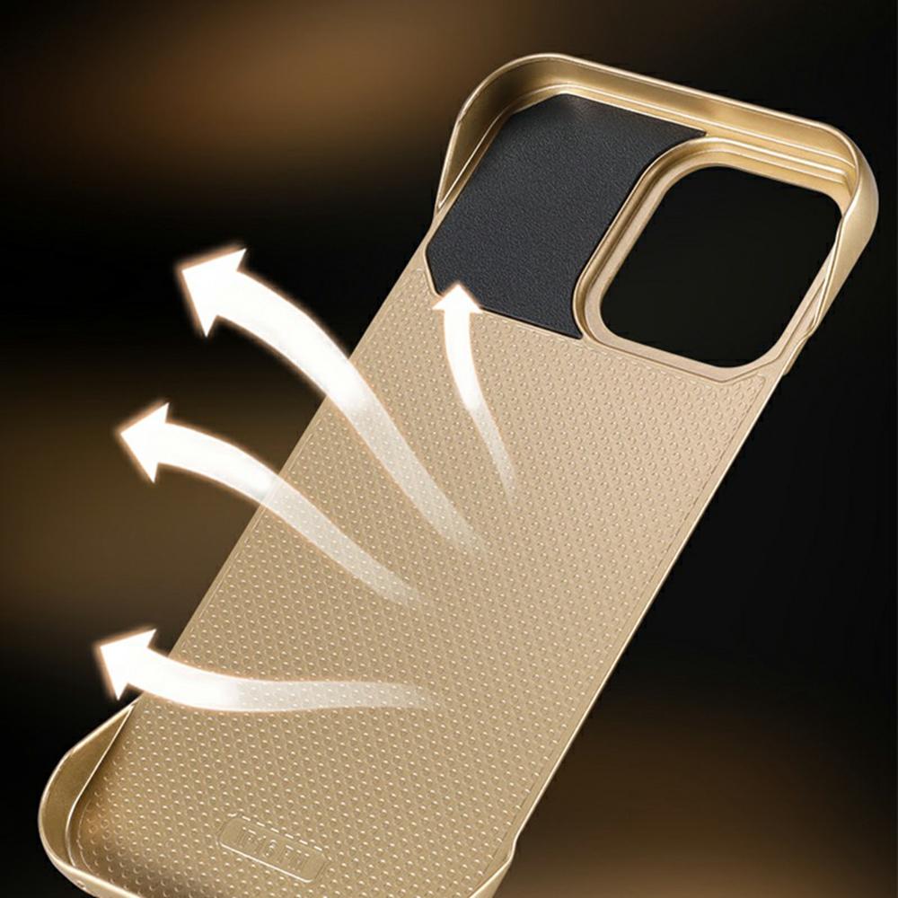 For iPhone 16 Pro Aromatherapy Case Compatible with MagSafe Borderless Heat Dissipation Leather+PC Phone Cover