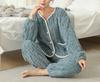DAYCLOSET Long Sleeve Fluffy Boa Top and Bottom Cable Winter Wear Dusty Women's Loungewear, Set, Knit, (Size M, Blue)