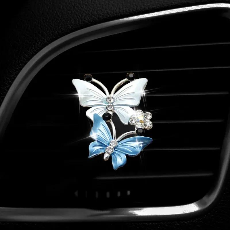 Deodorante Farfalla Car-styling Profumo Auto Odore Naturale Climatizzatore Farfalla Diamante Decorazione Aromaterapia Clip