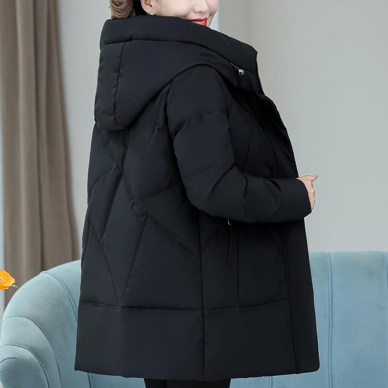 Middle Age Women's Down Coats Winter Vintage Parkas Plus Size Elegant Loose Thick Warm Puffer Jackets Woman Outerwears