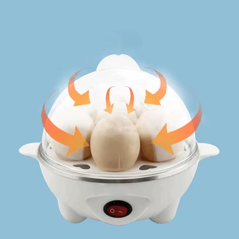 Multifunctional Electric Egg Cooker Automatic 7 Egg Boiler Steamer Mini Breakfast Machine For Kitchen Home Fast Cooking