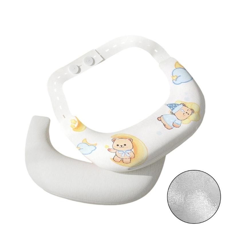 Newborns Head Pillow With Cotton and Polyester Filling Breathable Washable Cover Perfect For Crib Strollers Travel