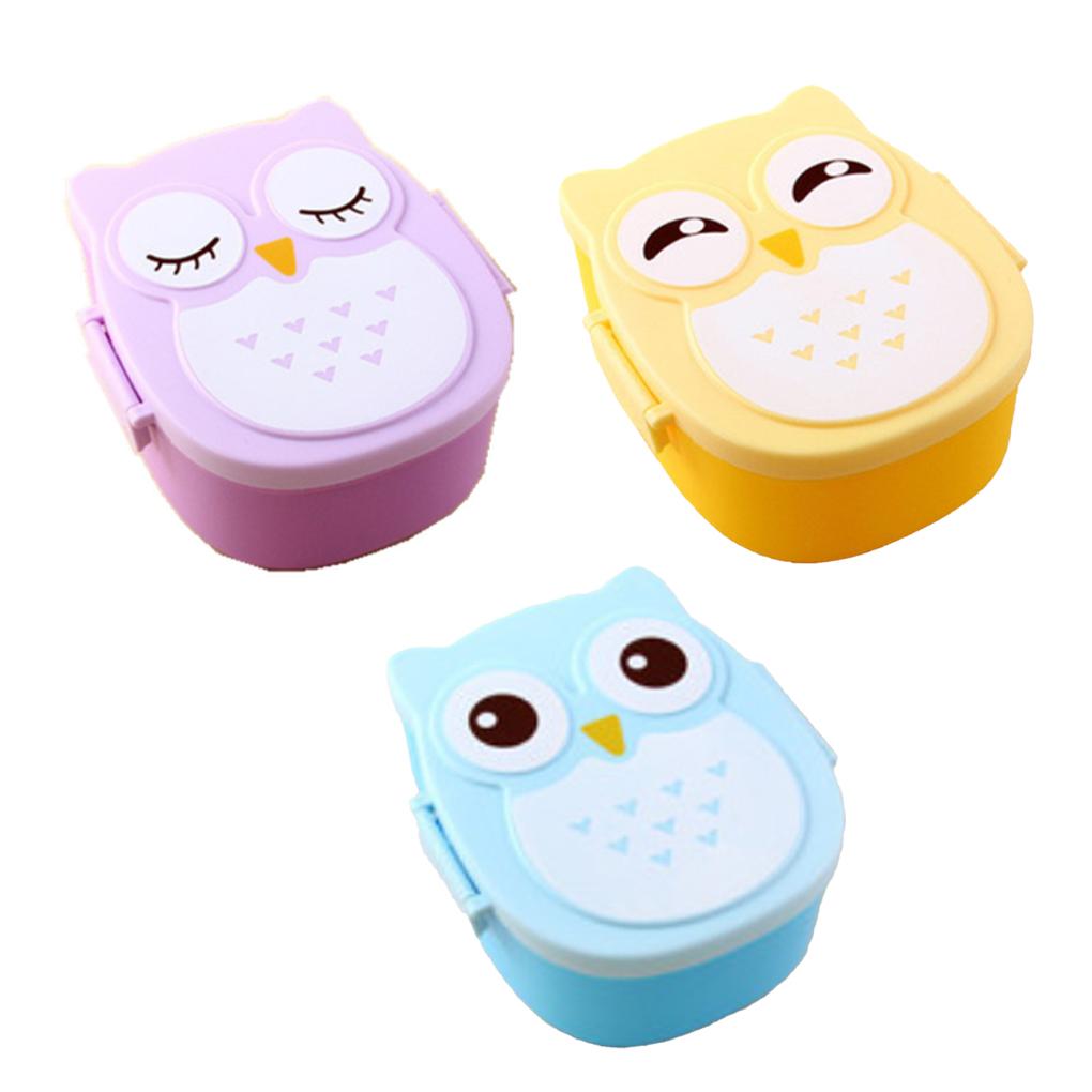 Cute Owl Lunch Box For Kids – Made With Food Grade PP Durable And Easy To Clean Bento Box Lunchbox
