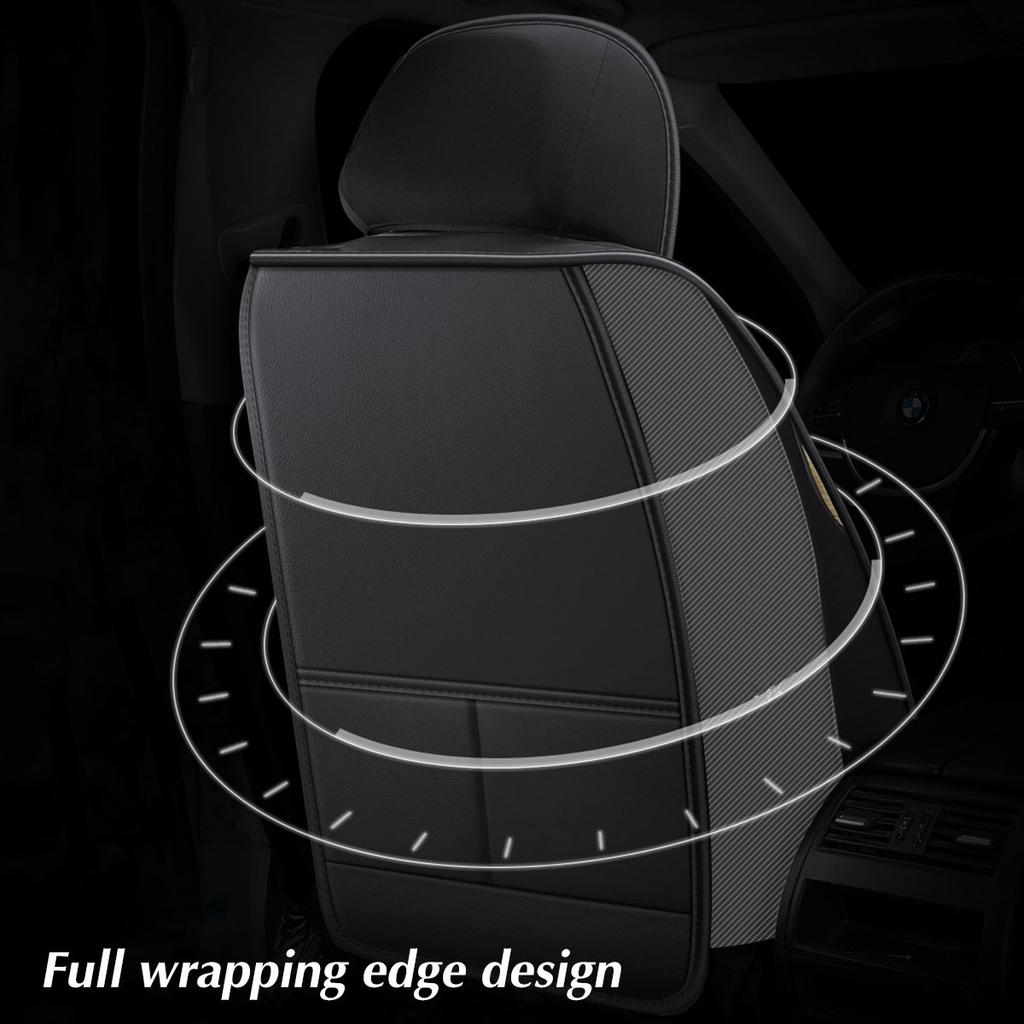 Upgrade PU Leather Full Front Seat Cover – Waterproof, Durable, Breathable – Universal Protector Cushion Pad (Cheap Luxury)