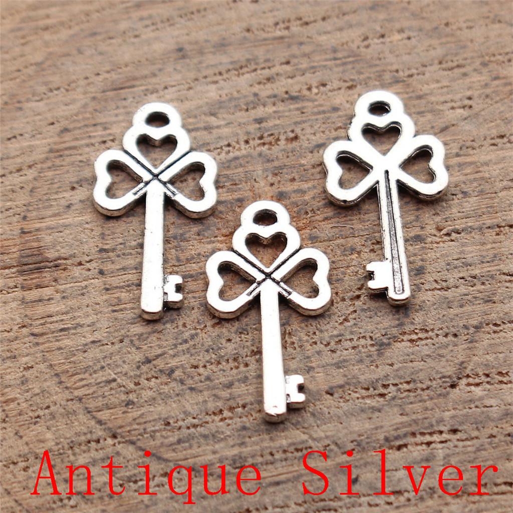 Classic Key Shaped Charms Pendant For Bracelet Necklace Jewelry Making Craft Findings