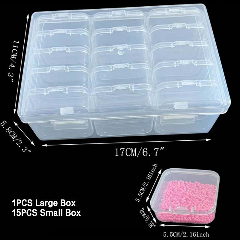 Diy Diamond Painting Embroidery Storage Box, Nail Art Jewelry Rhinestone Mosaic Storage Container, Multifunctional Storage Box