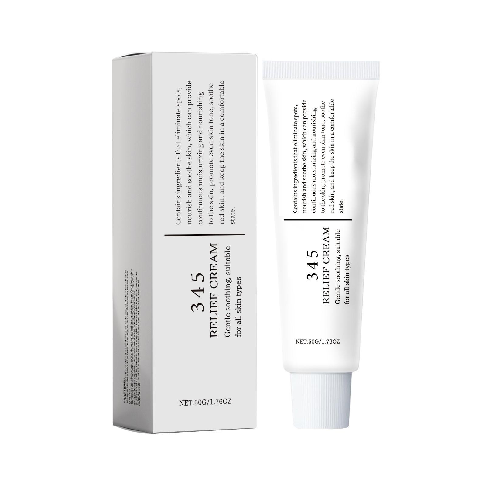 345 Relief Cream Gentle Moisturizing Repair Face Cream for All Skin Types Deep Hydration and Skin Barrier Support with Soothing Ingredients One Size