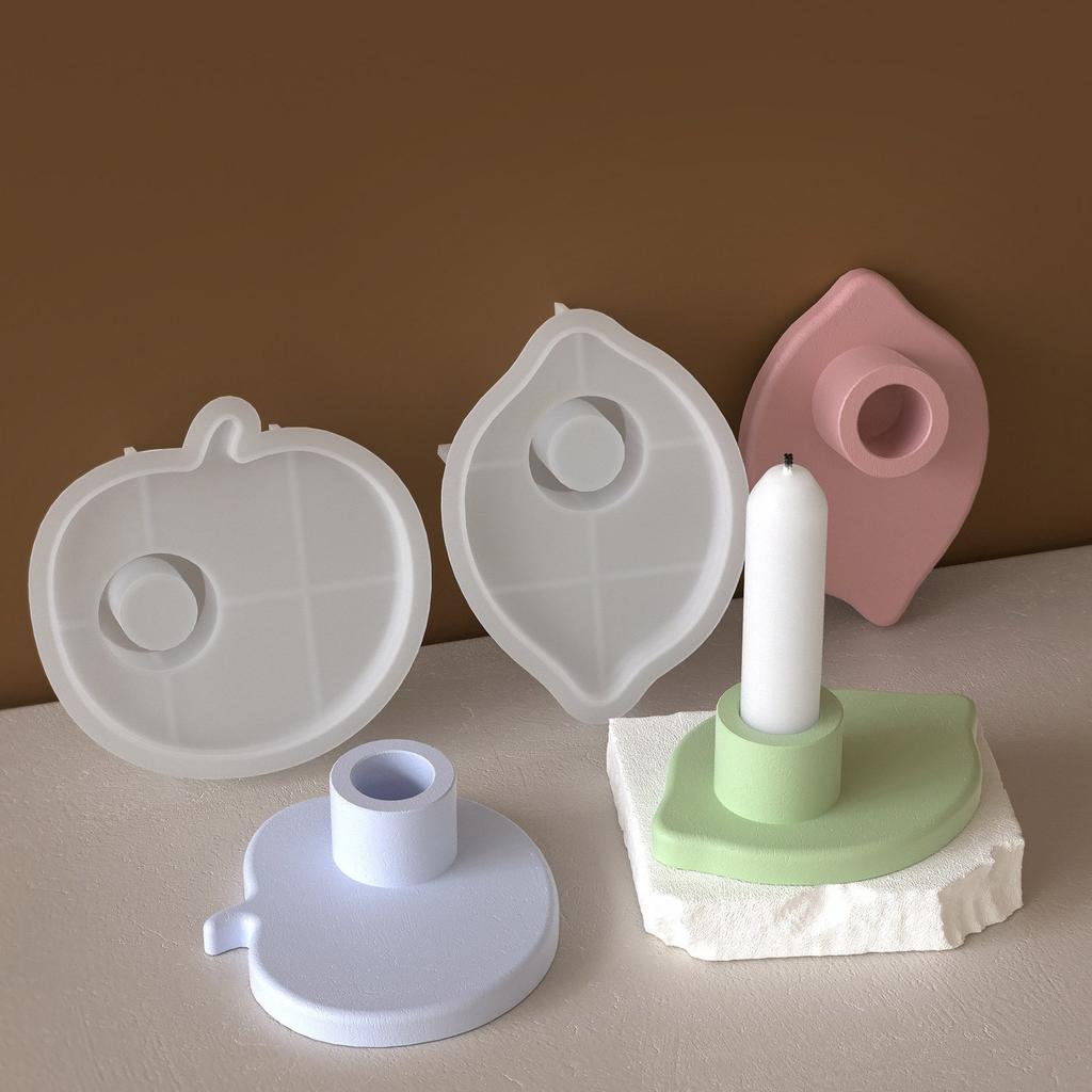 Weiche Silikonform Leicht lösende Formen Fruchtform Kerzenfußformen Silikontextur für Projekte und Heimgebrauch