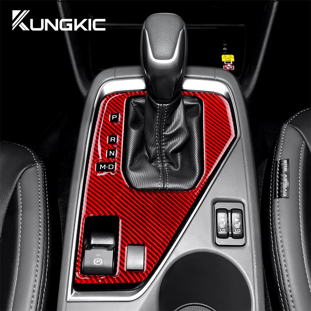 Real Soft Carbon Fiber RHD LHD Sticker For Subaru Crosstrek 2025 For Impreza 2025 Car Gear Shift Panel Interior Trim Accessories