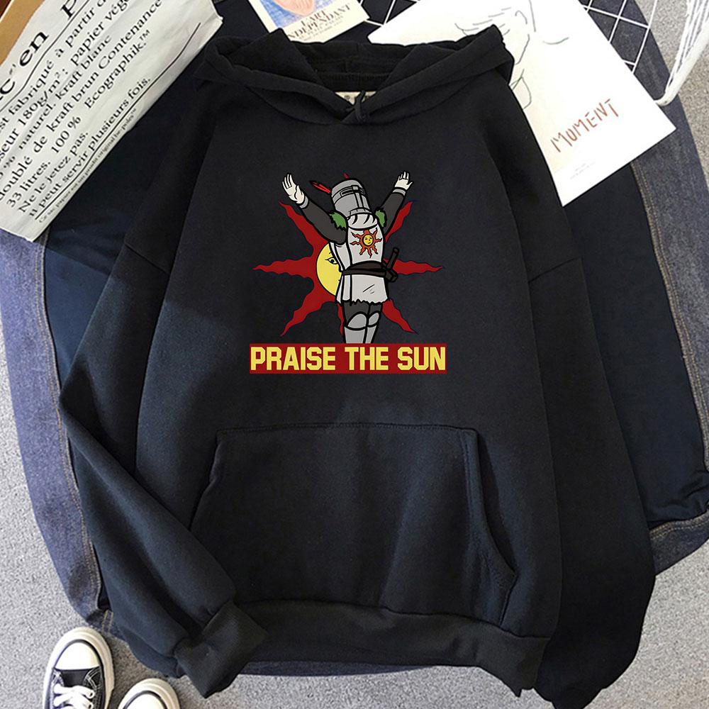 

Men s Dark Souls Praise The Sun Hooded Casual Long Sleeve Hooded Pullovers Harajuku Print Winter Clothes Trendy Classic Simple 3XL