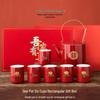 Red Crystal Porcelain Tea Set with Lifting Handle Pot (1 Pot, 8 Cups)