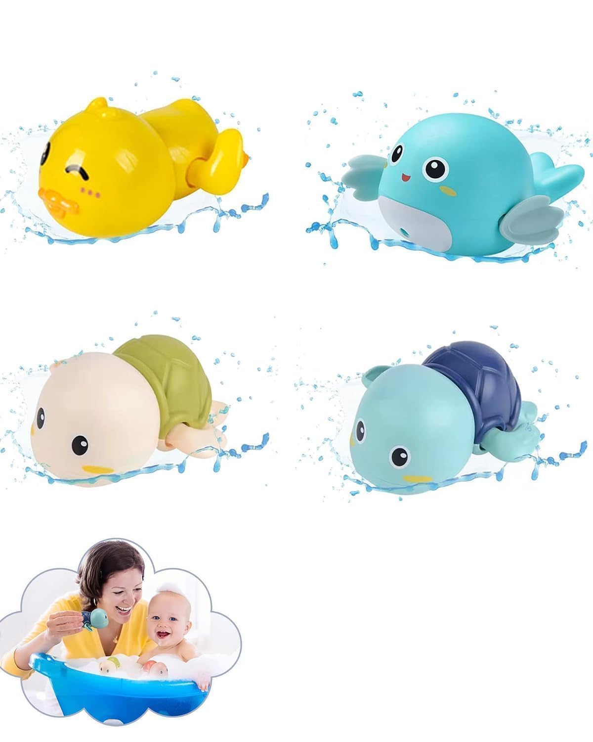 

Bath Toy for 1-Year-Old Babies, Rainbow Shower Turtle Bath Toy, Water Play Toy, Kids Toy, Bath Toy, Birthday Gift, Baby Shower Gift