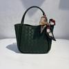 New Style Real Leather Women's Handbag Handmade Knitted Tote Vegetable Tanned Leather Single Handle Crossbody Bag Mother's Gift